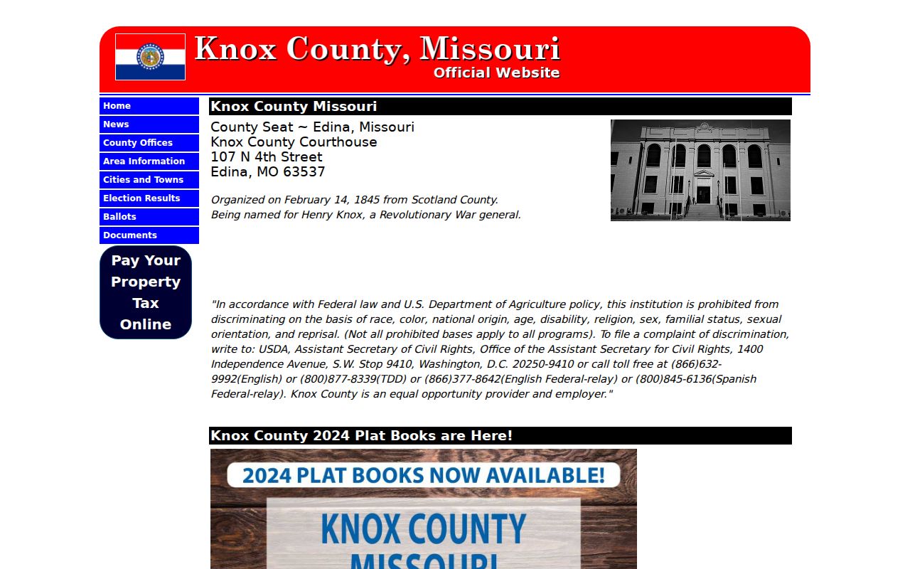 Knox County criminal record courthouse in Edina