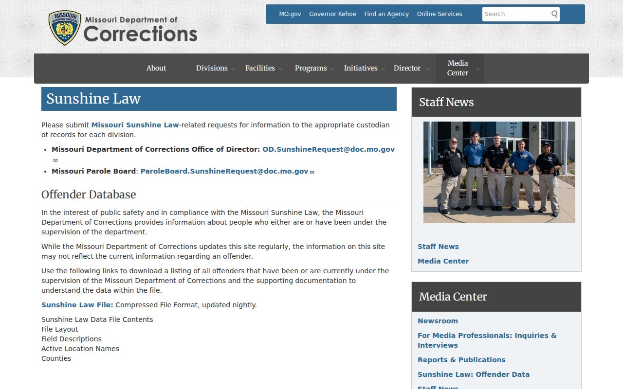 Knox County criminal records Missouri DOC offender data